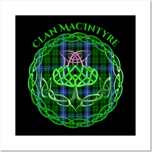 MacIntyre Scottish Tartan Celtic Thistle Posters and Art